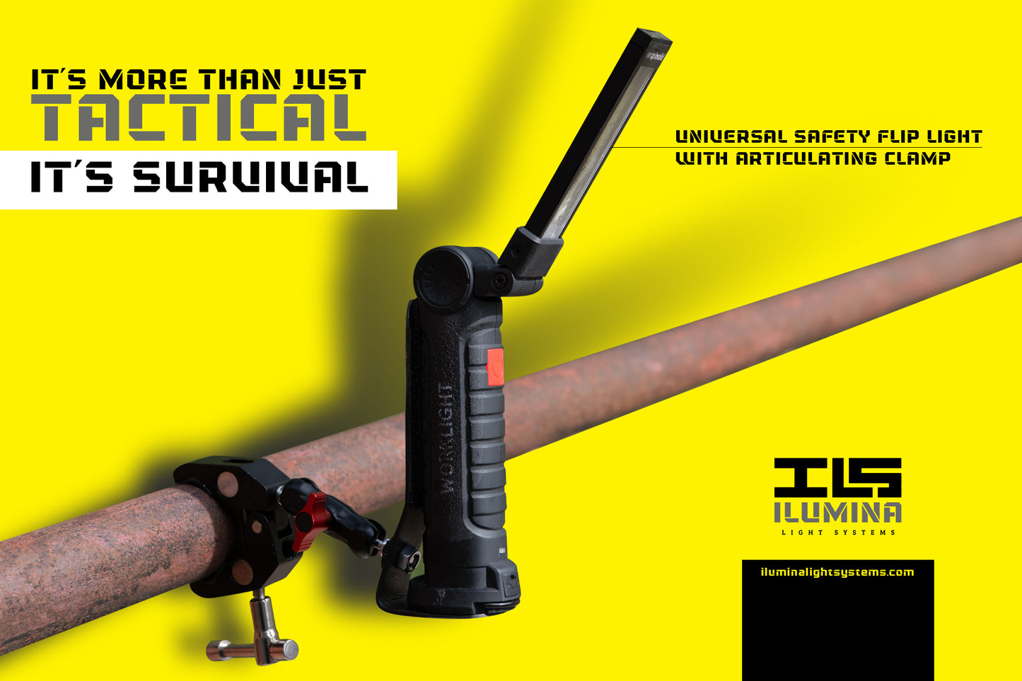 Universal Flip Light with Articulating Clamp